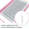 Premade Fans Eyelash Extensions 3D-C-0.10-11 Short Stem Premade Volume Eyelash Extensions 9 to 20 mm Pre made Lash Fans 3D 5D 7D Volume Lash Extensions .07 .10 C D Curl(3D-C-0.10,11mm)
