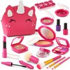 Toddler Pretend Makeup Kit for Girls, Play Makeup Set for Kids 3-5 4-6, Fake Make up Toy with Unicorn Purse, Toddler Girl Toys for 3 4 5 6 7 Year Old