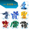 EDPOFUL 7 Pcs Mini Car Robot Toys, 3 Inch 2 in 1 Model Action Figures, Birthday Party Gifts Favors for Boys Age 5-12