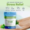Stress Relief Bath Salt 32 Ounces Epsom Salt with Natural Spearmint and Eucalyptus Essential Oils Plus Vitamin C in BPA-Free Pouch with Easy Press-Lock Seal