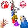 Bonka Bird Toys 1107 Christmas Jingle Bells (6" x 2") Christmas Bird Cage Toy, Parrotlet, Lories, Lovebirds, and Similar