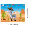 Morcheiong Pin The Tail on The Donkey Game with 48 Tails, Mexican Fiesta Party Favors Supplies Decorations, Birthday Party Game for Kids
