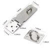 Door Locks Hasp Latch, 5 Inch Stainless Steel Safety Packlock Clasp Hasp Lock Latch, Extra Thick Gate Lock Hasp with Screws Brushed Finish 2 Pack (5inch)