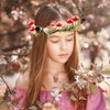 MEMOVAN Handmade Mushroom Crown Headband Woodland Headpiece Christmas Hair Wreath with Pine Berries Fairy Flower Floral Halo Headband Winter Holiday Tiara for Women Girl Holiday Decoration