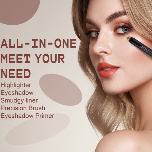 TAOTOP 6PCS Cream Eyeshadow Stick, Brightener Eyeshadow Pencil Crayon, Hypoallergenic Water-proof & 10 Hours Long Lasting Shimmer Eye Shadow Highlighter Makeup