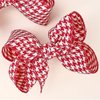 Christmas Hair Bows for Girls Cute Plaid Bow Hair Clips Red White Black Hair Clips Winter Hair Accessories Hair Barrettes for Hair Styling 2PCS (Red Plaid)