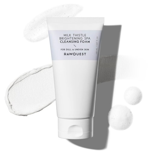 RAWQUEST- Korean Daily Exfoliating Foaming Face Wash Gentle Facial Scrub for Deep Pore Cleansing, Brightening, Remove Blackheads, Dead Skin Cells & Skin Impurities for Combination Skin 5.07 Fl. Oz