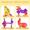 ZOZOPLAY 93Pcs STEM Marble Run Building Blocks, Colorful Track Pipe Blocks and Plastic Marbles, Creative Construction Toys for Ages 3+, Christmas & Birthday Gift Choice, Kindergarten & Daycare Toys