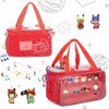 Taladad Carrying Case for Toniebox, Tonie Characters Figures, Toniebox Starter Set Headphones Charging Station Bag (Red)