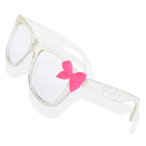 Jojo Siwa Blue Light Blocking Glasses with Pouch Juniors Computer Glasses for Women Eyewear Screen Protection (Sparkle Pink)