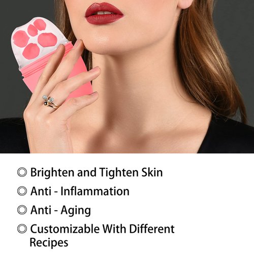 Evmliy 2Pack Ice Roller for Face, Silicone Ice Face Roller to Tighten and Lift Skin for Face & Eye Puffiness Relief, Reusable Facial Mold for Neck Natural Glow, Skin Care for Women Beauty