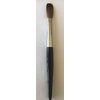 Six Angles - Black Handle Petal Kolinsky Acrylic Nail Brush for Manicure Powder (CRIMPED) - (Size #14)