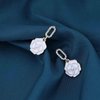 Sttiafay Vintage Crystal Flower Drop Earrings White Flower Earrings Pearl Camellia Earrings White Camellia Stud Earrings Jewelry for Women