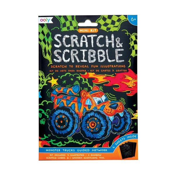 Monster Truck Mini Scratch and Scribble Art Kit