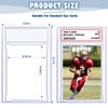 6 PCS Card Case Holder for Trading Cards, Acrylic Graded Card Slab Baseball Card Sleeves with Label Position Fit for MTG TCG and Sport Cards Storage and Display