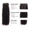 ABH AmazingBeauty Hair Virgin Remy Human Kinkys Curly Clip in Hair Extensions for Women 3C and 4A type 120 gram 20 Inch for Bantu Knotted, Twisted Out