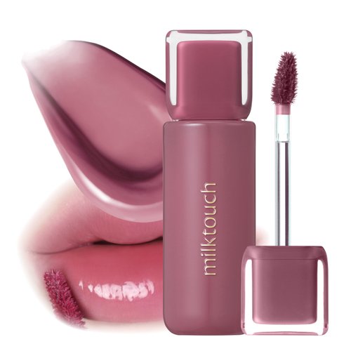 MILKTOUCH Jelly Lip Glow Tint - Hydrating Lip Balm with Moisturizing Color, Long-Lasting Gloss, Lightweight Formula, Radiant Shine, Perfect for Daily Use, Cruelty-Free, High-Shine (09 Pine Mauve)