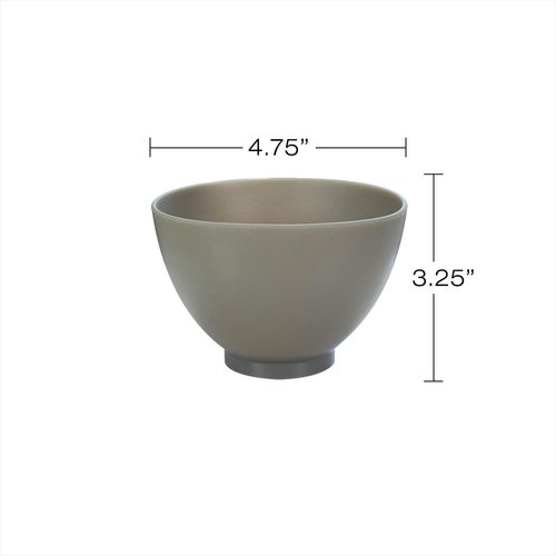 APPEARUS Facial Mask Mixing Bowl Set - Microwavable Silicone - Professional Spa Face Mask Mixing Tool (Dark Gray - 5-Pc Set)