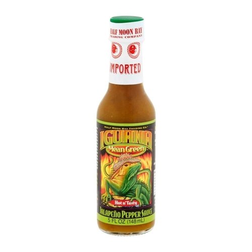 Iguana Mean Green Jalapeno Pepper Sauce, 5 oz bottle