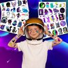 92 PCS Funny Space Cat Temporary Tattoos Stickers Theme Birthday Party Decorations Supplies Favors Decor Cute Galaxy Cats Astronaut Star Tattoo Sticker Gifts For Kids Girls Boys School Prizes Carnival