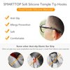 SMARTTOP Soft Silicone Eyeglasses Temple Tips Sleeve Retainer,Anti-Slip Elastic Comfort Glasses Retainers For Spectacle Sunglasses Reading Glasses Eyewear (6Pairs Black)