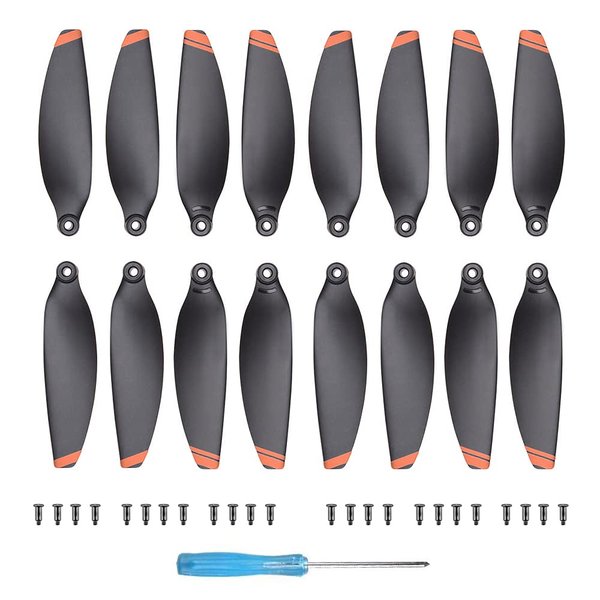 16Pcs Mini 2 Propellers Replacement Low-Noise and Quick-Release Blades Props Compatible with DJI Mini 2 / Mini SE/Mini 2 SE Drone, Orange