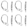 TOAOB 8pcs 925 Sterling Silver Leverback French Earring Hooks Hypoallergenic Dangle Earwire Findings 16x9mm with Jump Rings for Jewelry Making