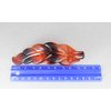 Brown leaf barrette curved hair clip leaves 4.5 inches long stamped textured plastic