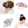 Honbay 24PCS 9 Teeth Plastic Hair Combs Hair Side Combs Hair Clip Combs Twist Combs Wedding Bridal Veil Combs Wig Combs Headpieces Accessories Combs Updo Bun Chignon Hair Styling Accessories
