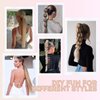 VAVANGA 28inch Long Ponytail Extension with Hair Tie, Multi Dark Blonde Yaki Straight Ponytail Thick Braiding Hair Ponytail Natural Fake Pony Tails Hairpiece for Women (#15/18)