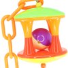 Bonka Bird Toys 2181 Duo Ball Swivel 13" x 3", Medium Parrot Puzzle Tug Cage Toy, African Grey, Conure, Quaker, and Similar Sized Birds