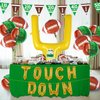 Football Party Supplies Kit - Touchdown Letter Balloons, Goal Post & Football Shaped Foil Balloons, Round 'Touchdown!' Foil Balloons, and Banner for Birthday, Game day, Tailgate Party Decorations