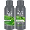 Dove Men+Care Travel Essentials Bundle – Extra Fresh Body & Face Wash & Fresh + Clean 2-in-1 Shampoo, 3 Oz Ea