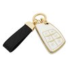 AYGUCEKE TPU Protective Key Fob Cover Case Compatible with Buick 2021 2022 Chevrolet Suburban Tahoe Keyless Entry Remote Key Fob (6 Button, White)