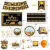 Construction Birthday Party Supplies, Dump Truck Party Decorations Include Happy Birthday Banner, Backdrop, Tableware Set, Tablecloth, Cake Toppers, Cupcake Toppers, Latex Balloons, Foil balloons