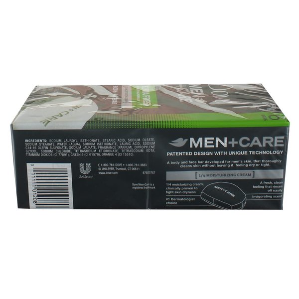 DOVE MEN + CARE 3 in 1 Cleanser for Body, Face, and Shaving to Clean and Hydrate Skin Extra Fresh Body and Facial Cleanser More Moisturizing Than Bar Soap 3.75 oz 6 Bars