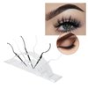 Dioche 6pcs False Eyelashes Display Stick with Display Stand, Holder Applicator Tool, 3D Eyelash Extensions Try On Sticks, for Planting Grafted Eyelash