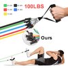 Resistance Bands Set, himaly Exercise Bands Workout Bands with Handles, Door Anchor, Carry Bag, Legs Ankle Straps for Strength Training, Exercise Bands Set for Home Gym Outdoor