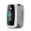 AccuMed CMS-50D1 Fingertip Pulse Oximeter Blood Oxygen Sensor SpO2 for Sports and Aviation. Portable and Lightweight with LED Display, 2 AAA Batteries, Lanyard and Travel Case (White)
