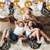 JarThenaAMCS 30Pcs Walking Chicken Balloons White Black Animal Foil Balloons Funny Farm Hen Balloon Kit for Pet Farmhouse Party Decor Backdrop Supplies