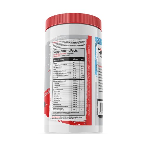 FRONTLINE FORMULATIONS Amino Flood, BCAAs + Essential Amino Acids, Building Blocks of Muscle, Comprehensive Formula, Great Taste, Veteran Owned and Operated (30 Servings, Blue Cherry Slushie)