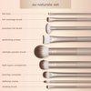 Real Techniques Au Naturale Makeup Brush Kit, For Foundation, Powder, Eyeshadow, Blush, Bronzer, & Concealer, Premium Quality Face Brushes, 9 Piece Set