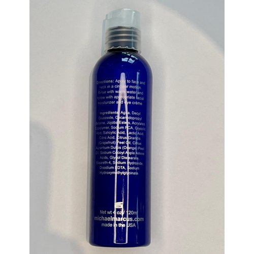 michael marcus Exfoliate Jojoba Facial Cleanser - Daily Face Wash for Men & Women - Helps Clear Pores, Moisturize & Support Skin Renewal - Natural Product for All Skin Types - (4oz Bottle)