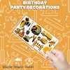 100 PCS Construction 2nd Temporary Tattoos Birthday Party Decorations Favors Supplies Trucks Tractor Two Years Old Vehical Excavator Bulldozer Stickers Gifts For Boys Classroom School Prizes Reward