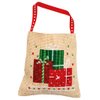 Vervaco Counted Cross Stitch Gift Bags Kit 3.6"X3.6" 3/Pkg-Christmas Figures (18 Count) -V0196966