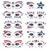 GeRRiT 4th of July Temporary Tattoos 10 Sheets Independence Day Face Tattoos Red White Blue Flag Star Design for Memorial Day Labor Day Decoration Patriotic Party Supplies Body Face Tattoo Stickers