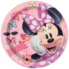 Unique Round Dinner Paper Plates - 21.9cm, Minnie Mouse, 8 Pcs