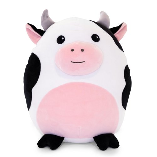 Snuggaboos Daisy The Cow Squish: 13-Inch Original Super Soft Plush Pillow Toy – Adorable and Cuddly Cow Stuffed Animal Plushie for All Ages for Kids and Adults