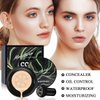 SuperThinker Air Cushion CC Cream Mushroom Head Foundation, Moisturizing BB Cream Makeup Long Lasting Matte Concealer (Ivory)