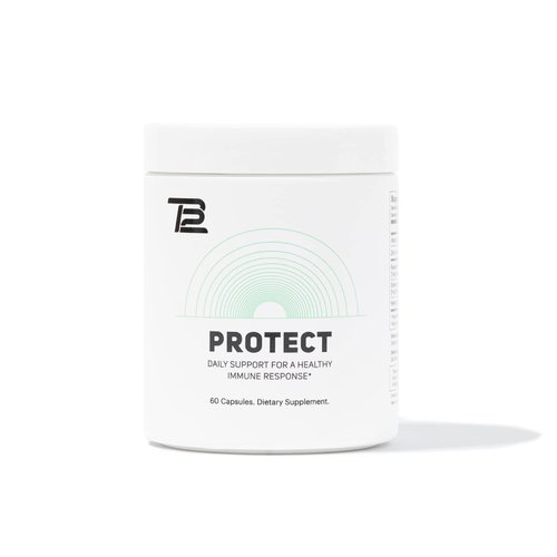TB12 Protect - Premium 5 in 1 Immune Support Supplement with Zinc, Vitamin C, Beta Glucan, Larch Tree Extract, and Elderberry to Provide Daily Support to Immune System and Boost Energy Levels